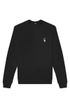 Dalix Astronaut Fleece Sweatshirt In Black