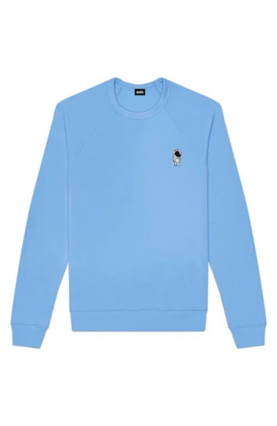 Dalix Astronaut Fleece Sweatshirt In Carolina Blue