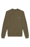 Dalix Astronaut Fleece Sweatshirt In Heather Olive