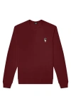 Dalix Astronaut Fleece Sweatshirt In Maroon