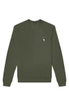 Dalix Astronaut Fleece Sweatshirt In Military Green