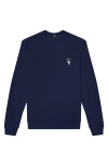 Dalix Astronaut Fleece Sweatshirt In Navy Blue