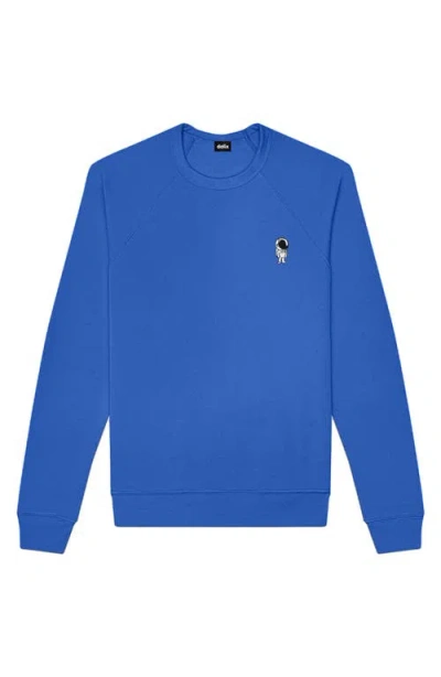 Dalix Astronaut Fleece Sweatshirt In True Royal