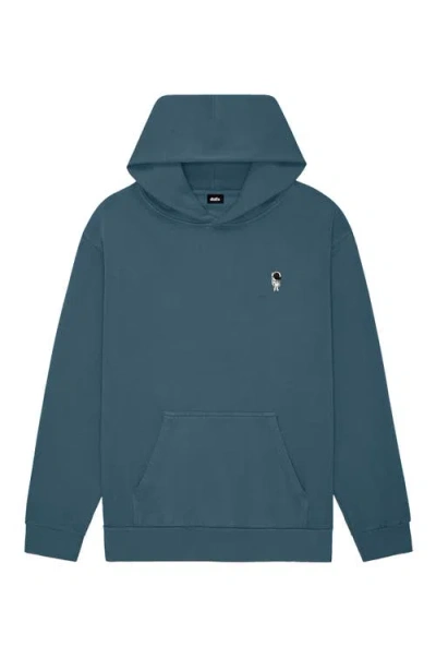 Dalix Astronaut Heavyweight Relaxed Hoodie In Blue