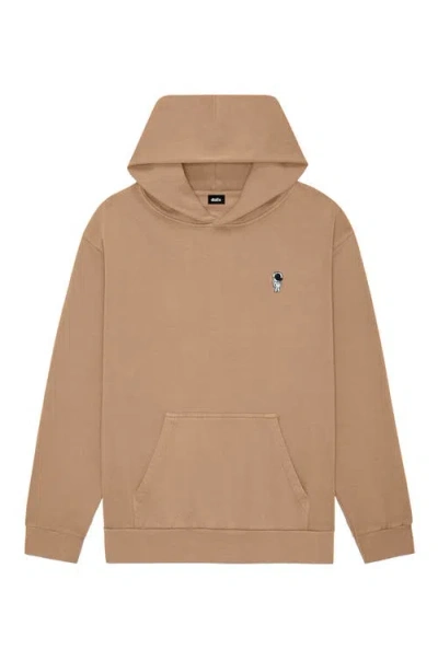 Dalix Astronaut Heavyweight Relaxed Hoodie In Brown