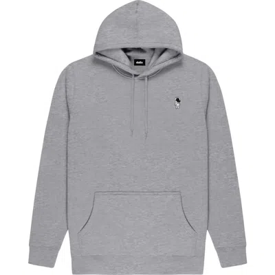 Dalix Astronaut Midweight Fleece Classic Hooded Sweatshirt In Gray