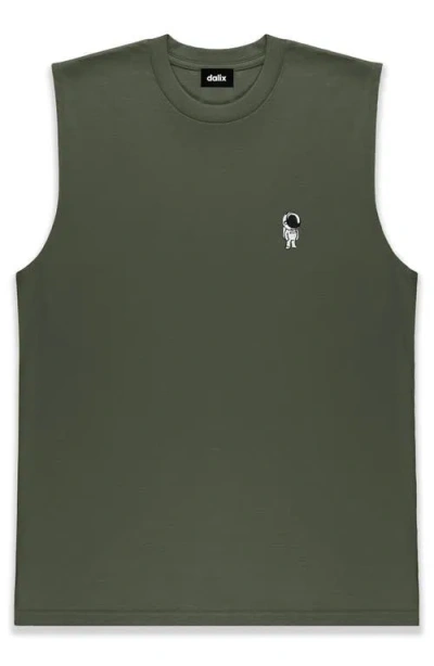 Dalix Astronaut Midweight Jersey Tank In Green