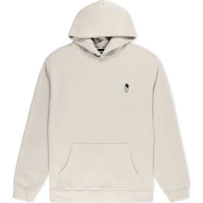 Dalix Astronaut Relaxed Midweight Fleece Pullover Hoodie In Brown