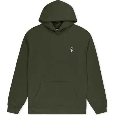 Dalix Astronaut Relaxed Midweight Fleece Pullover Hoodie In Green