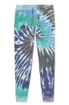Dalix Astronaut Tie Dye Fleece Jogger Pant In Multi