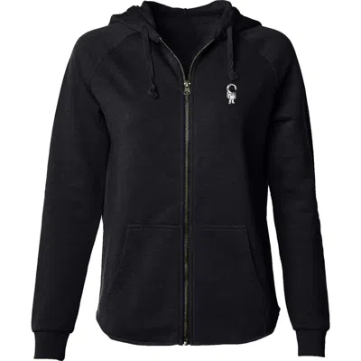 Dalix Astronaut Zip Fleece Hoodie In Black