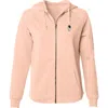 Dalix Astronaut Zip Fleece Hoodie In Blush