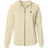 Dalix Astronaut Zip Fleece Hoodie In Bone