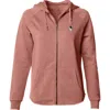Dalix Astronaut Zip Fleece Hoodie In Dusty Rose