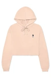 Dalix Astronautt Cropped Fleece Hoodie In Peach