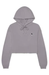 Dalix Astronautt Cropped Fleece Hoodie In Storm Gray