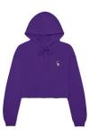 Dalix Astronautt Cropped Fleece Hoodie In Team Purple