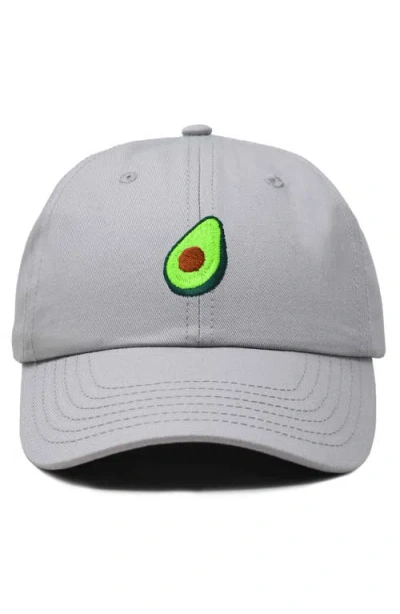 Dalix Avocado Embroidered Food Hat In Gray