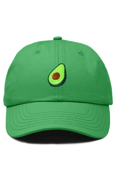 Dalix Avocado Embroidered Food Hat In Kelly Green