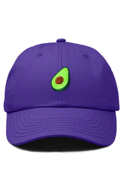 Dalix Avocado Embroidered Food Hat In Purple