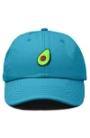 Dalix Avocado Embroidered Food Hat In Teal