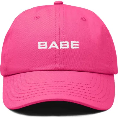 Dalix Babe Embroidered Cap In Hot Pink