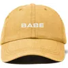 Dalix Babe Embroidered Cap In Washed Gold