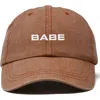 Dalix Babe Embroidered Cap In Washed Orange