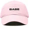 Dalix Babe Embroidered Cap In Washed Pink