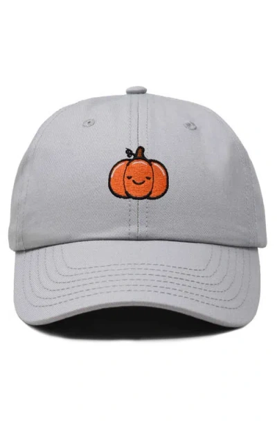 Dalix Baby Pumpkin Embroidered Dad Hat In Gray