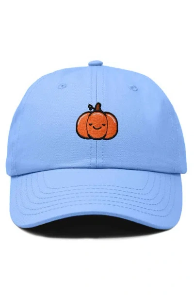 Dalix Baby Pumpkin Embroidered Dad Hat In Light Blue