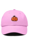 Dalix Baby Pumpkin Embroidered Dad Hat In Light Pink