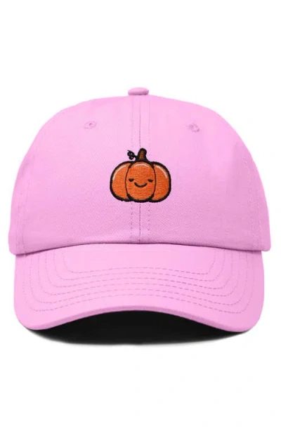 Dalix Baby Pumpkin Embroidered Dad Hat In Pink