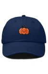 Dalix Baby Pumpkin Embroidered Dad Hat In Navy Blue