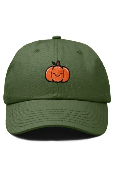 Dalix Baby Pumpkin Embroidered Dad Hat In Green