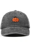 Dalix Baby Pumpkin Embroidered Dad Hat In Washed Black