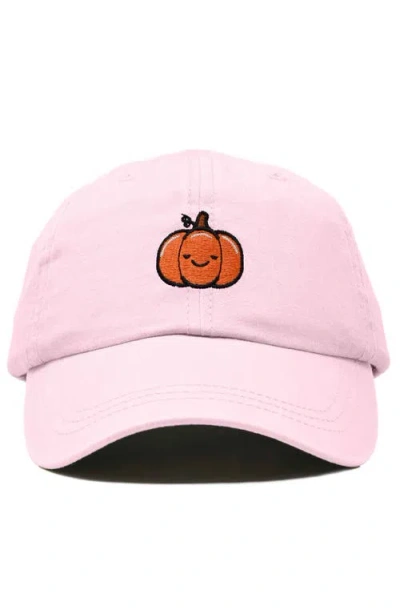 Dalix Baby Pumpkin Embroidered Dad Hat In Washed Pink