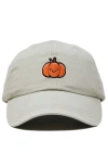 Dalix Baby Pumpkin Embroidered Dad Hat In Gray