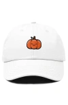 Dalix Baby Pumpkin Embroidered Dad Hat In White