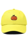 Dalix Baby Pumpkin Embroidered Dad Hat In Yellow