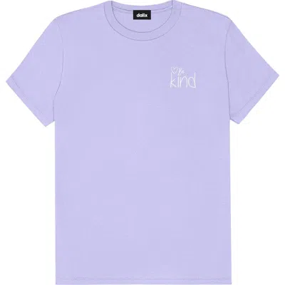 Dalix Be Kind Womens Relaxed Tee In Dark Lavender