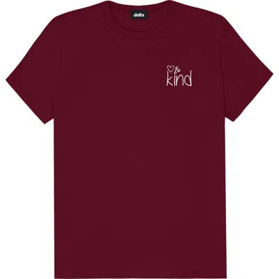 Dalix Be Kind Womens Relaxed Tee In Maroon