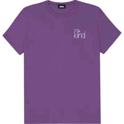 Dalix Be Kind Womens Relaxed Tee In Purple