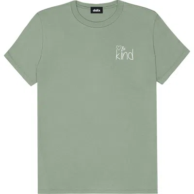 Dalix Be Kind Womens Relaxed Tee In Sage