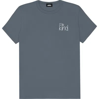 Dalix Be Kind Womens Relaxed Tee In Vintage Navy