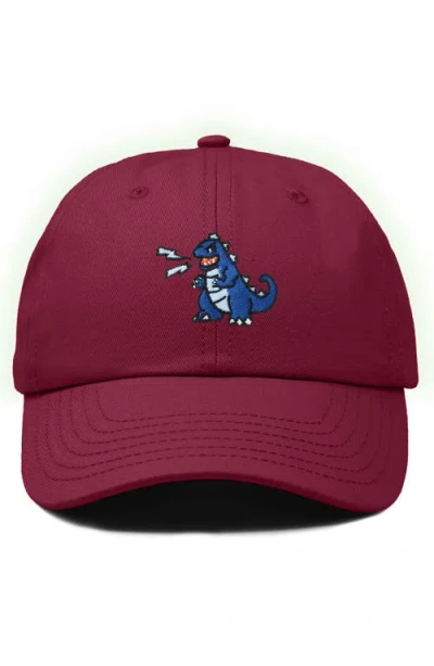 Dalix Big Lizard Cap In Maroon