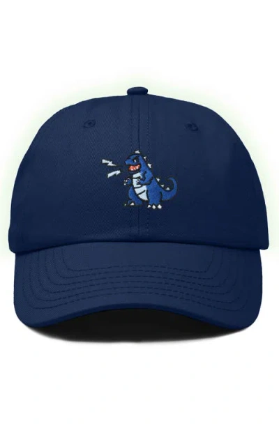 Dalix Big Lizard Cap In Navy Blue