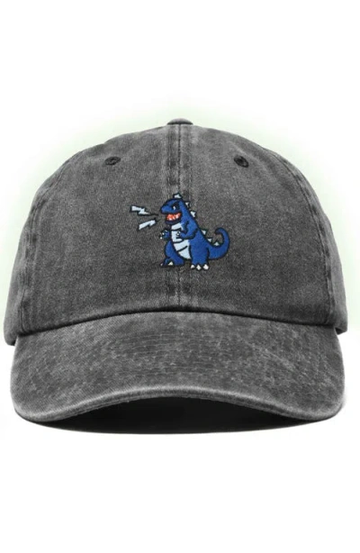 Dalix Big Lizard Cap In Washed Black