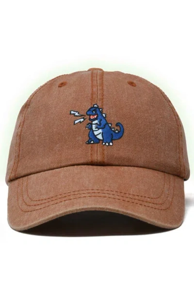 Dalix Big Lizard Cap In Washed Orange