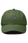 Dalix Bike Embroidered Cycling Cap In Olive